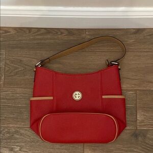 Giani Bernini Red and Tan Hobo Bag